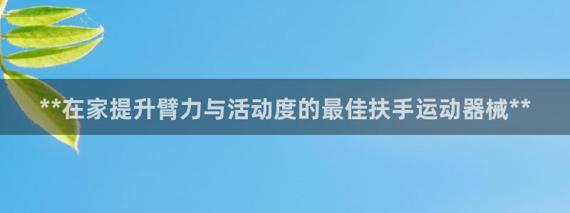 尊龙凯时d3563：**在家提升臂力与活动度的最佳扶