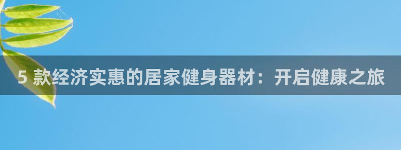 凯时官网手机版首页：5 款经济实惠的居家健身器材：开